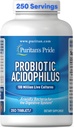 Puritan's Pride Daily Probiotic Acidophilus、100万人のライブ文化、消化器、腸、免疫の健康、大豆、ナトリウム、グルテンフリー、8ヶ月の供給、250錠