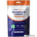 Vitamatic マグネシウムはサービング サポート筋肉、接合箇所および中心の健康 250 グラムごとの 1000mg - 250 のサービングをクエン酸塩します
