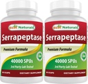 ベストナチュラルセラプターゼ 40000 SPU 90 Vcaps (90 カウント (パッケージ 2))
