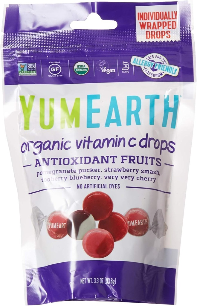 Yummy 地球有機ビタミン C はアンティオキシフルーツ、3.3 オーアンスを低下させます