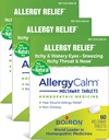 Boiron AllergyCalmは180の計算、アレルギーからの救助およびヘイ・フィーバーのSneezing、Rannyの鼻およびItchyの目か喉、アレルギーのカルム タブ(旧RhinAllergy)の症状(パック3 60ctの箱)を錠剤にします