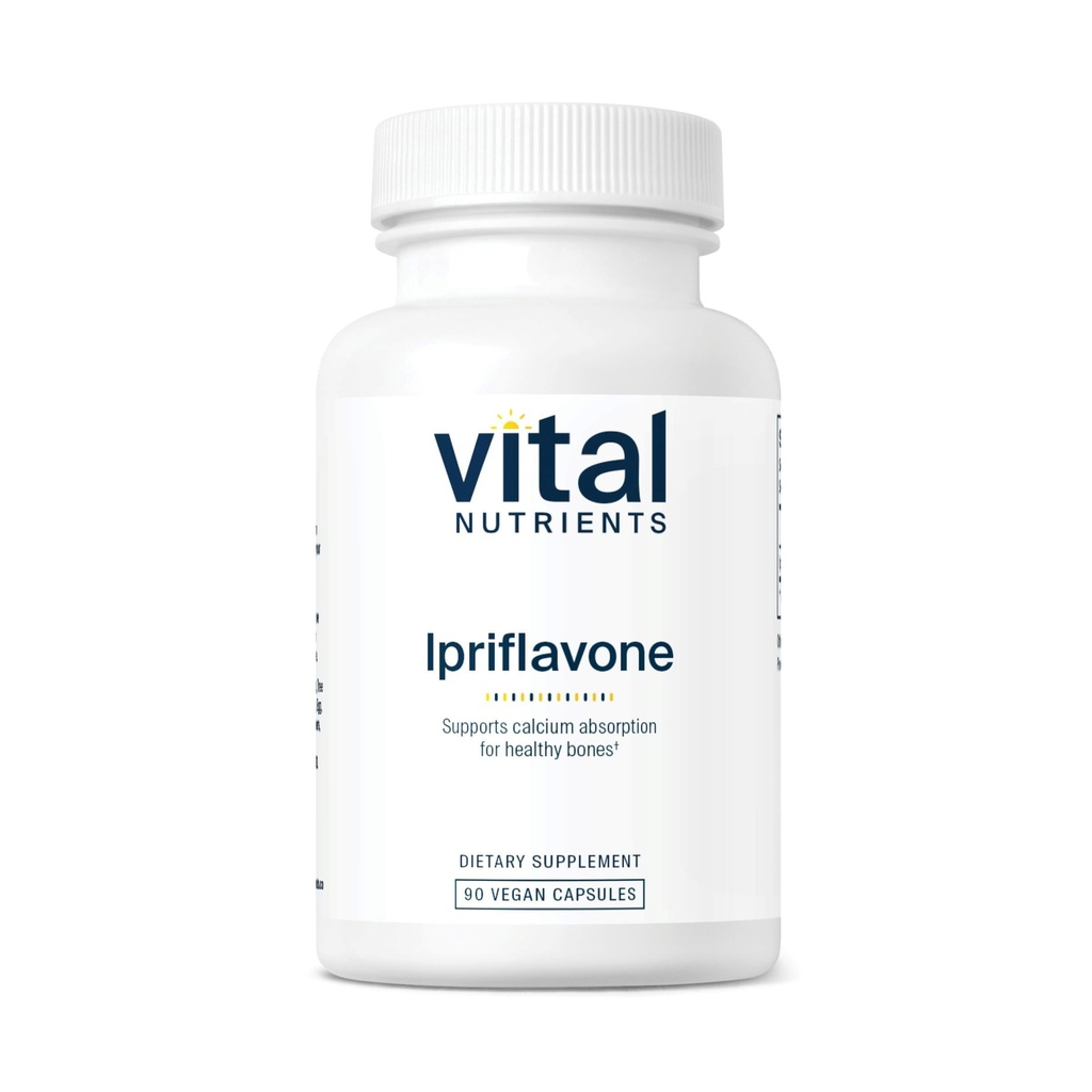 Vital Nutrients Ipriflavone 600mg | 健康な骨およびカルシウム吸収のためのイソフラボン サポート | グルテン、酪農場、大豆は放します | 非GMO | 90 カプセル