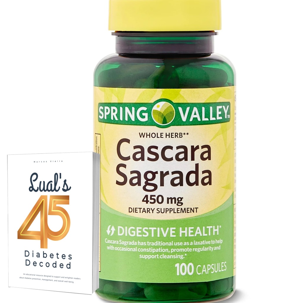 Cascara Sagrada 450mg。 春の谷Cascara Sagrada 450mg 100の計算、全ハーブCascara Sagrada Digestive健康の食事療法の補足はLuallの45 DiabetesのDecodedと束ねます