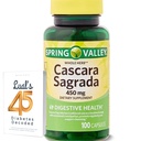 Cascara Sagrada 450mg。 春の谷Cascara Sagrada 450mg 100の計算、全ハーブCascara Sagrada Digestive健康の食事療法の補足はLuallの45 DiabetesのDecodedと束ねます