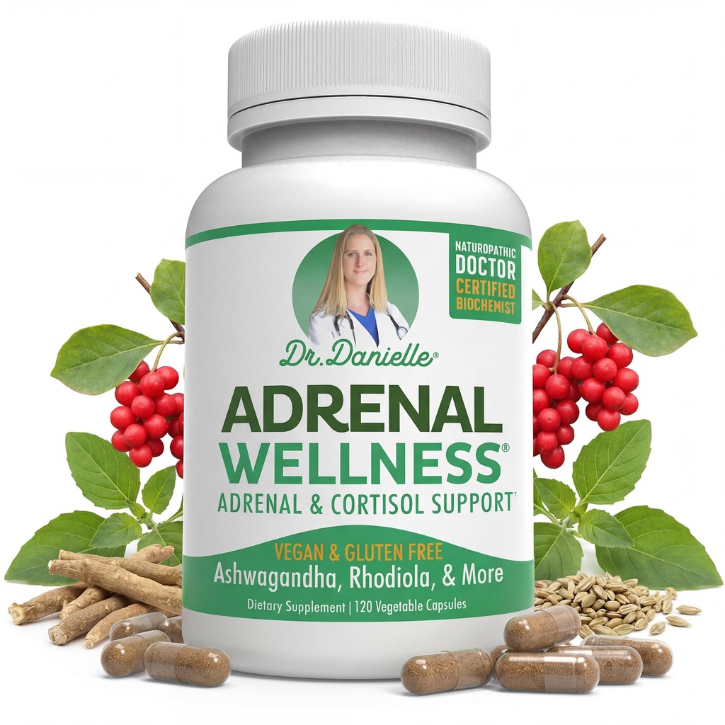 Adrenal Wellness Ashwagandha & More - オーガニック マインド, ボディ サポート バイ Dr. Danielle, 120 カプセル