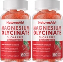 マグネシウムのGlycinateのグミー1000mg - 砂糖はビタミンD、B6、CQ10のCalmの気分及び睡眠サポート- 120のいちごのグミー- 2のパックとマグネシウムのカリウムの補足を解放します