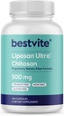 BESTVITE Liposan Ultra Chitosan 500mg(240カプセル) - 特許取得済みのFaster Acting Than Regular Chitosan - No Stearates - いいえフィラー
