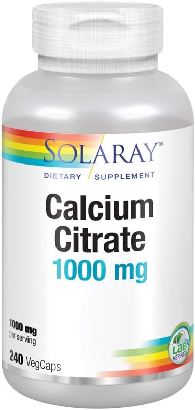 Solaray Calciumのクエン酸塩、1000のmg、240のVegeCaps