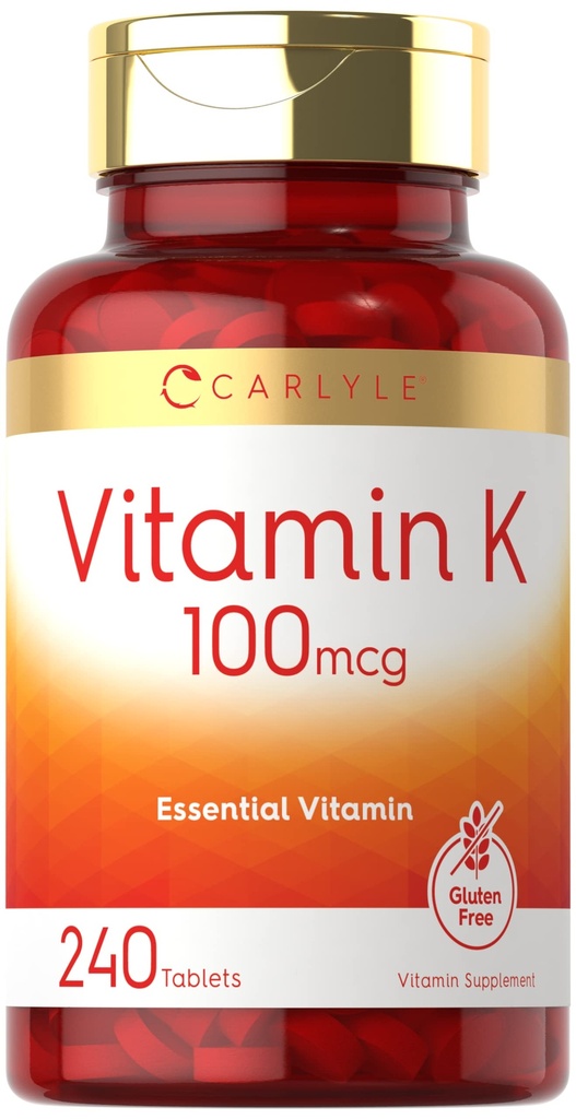 ビタミンK 100mcg | 240錠 | ベジタリアン・ノンGMO・グルテンフリー | ビタミンKサプリメント