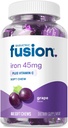 Bariatric Fusion Iron Supplement for Women Anemia | Chewable Iron with Vitamin C | Grape Flavored Soft Chew | Gentle on Stomach Ferrous Fumarate for Women and Men | Gluten Free | 60 Count