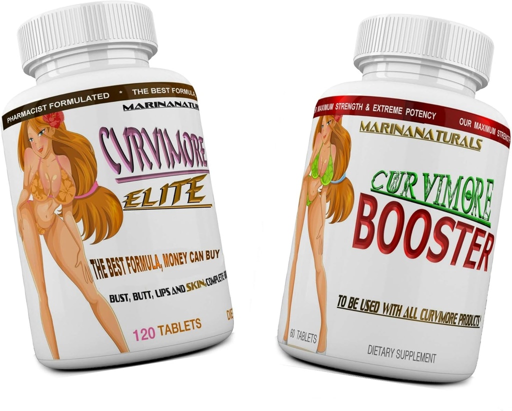 CURVIMOREのエリートの完全な始動機KITの高度の母乳の拡大、バットの強化、Buttの強化、Bootyの強化、唇の配管及び皮のきつく締まること–より大きい兄弟の母屋、ヒップ及び皮。 1-ヶ月