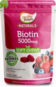 健康な Delights Naturals、Biotin の柔らかい咀嚼、サポート Lustrous 毛、輝く皮及び強い釘、おいしい野生の果実味、30 の計算