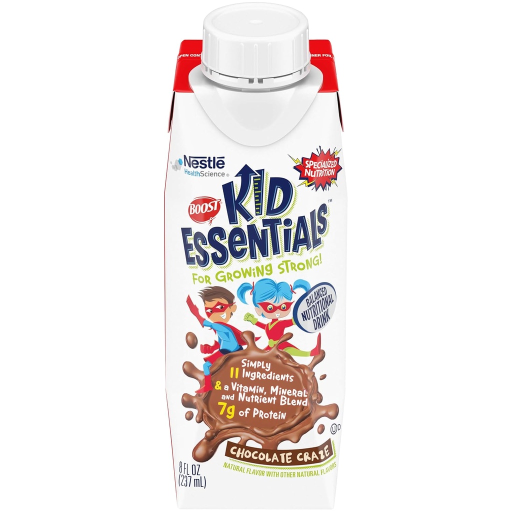 BOOST Kid Essentialsは子供、チョコレート クレイズ、8 の floz のための栄養物の飲み物のバランスをとりました(16 のパック)