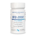 バイオティクスの研究 B12-2000TM ビタミンB12 2000 mcg、B6、 Folate-B12のSublingual Lozenges、Methylationサポート補足、高い効力、高吸収性、自然、ベリー味、分解容易に60の計算