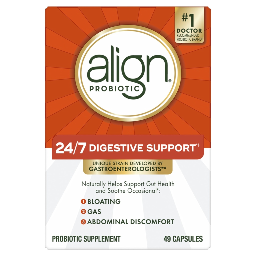 Align Probioticの補足のカプセル49の計算(包装5月Vary)