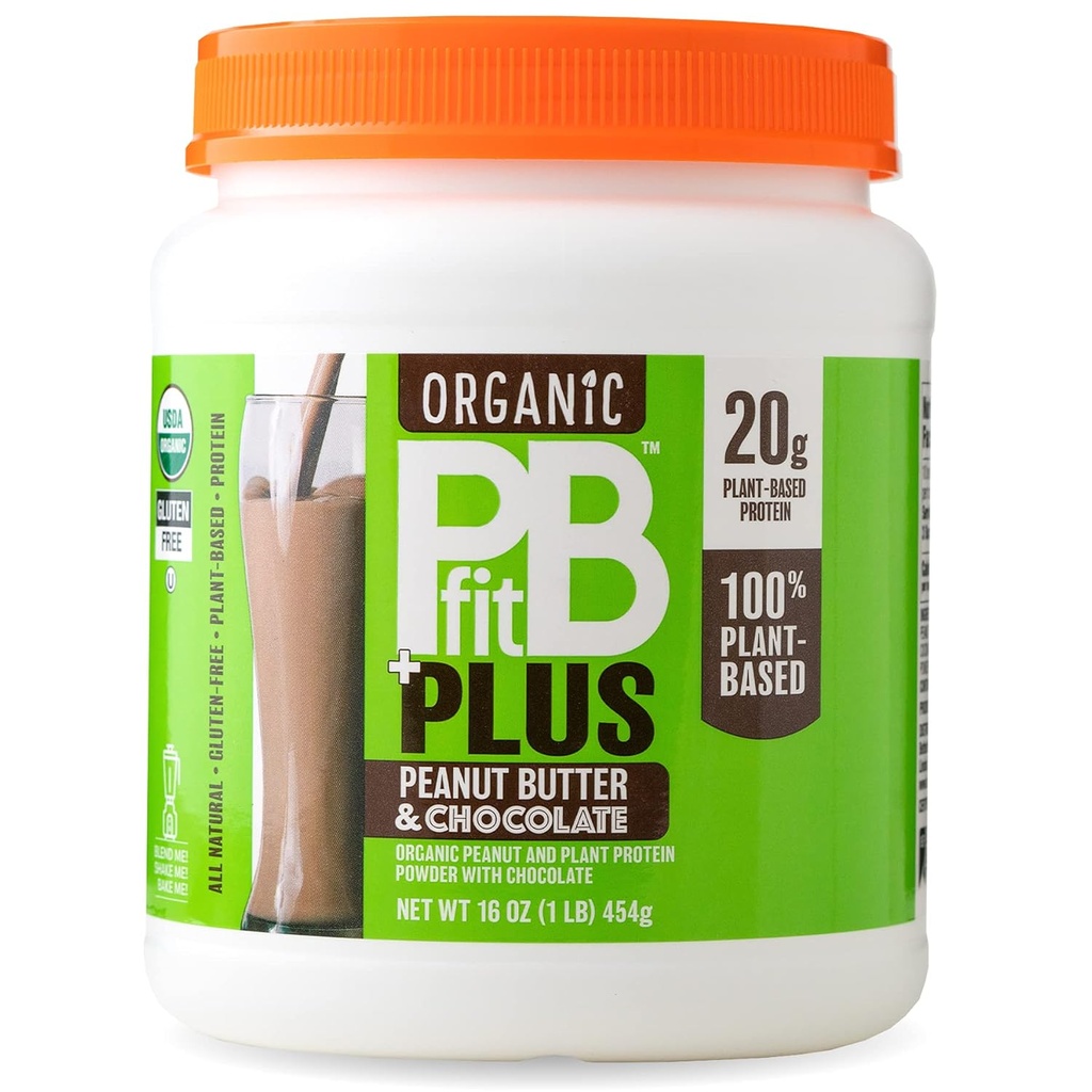 PBfitビーガンオーガニックピーナッツバター&チョコレートプラスパウダー、1ポンド