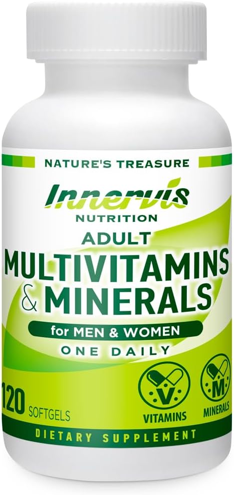 Multivitamins & Minerals for Men & Women – Immune, Energy & Antioxidant Support, 120 Softgels