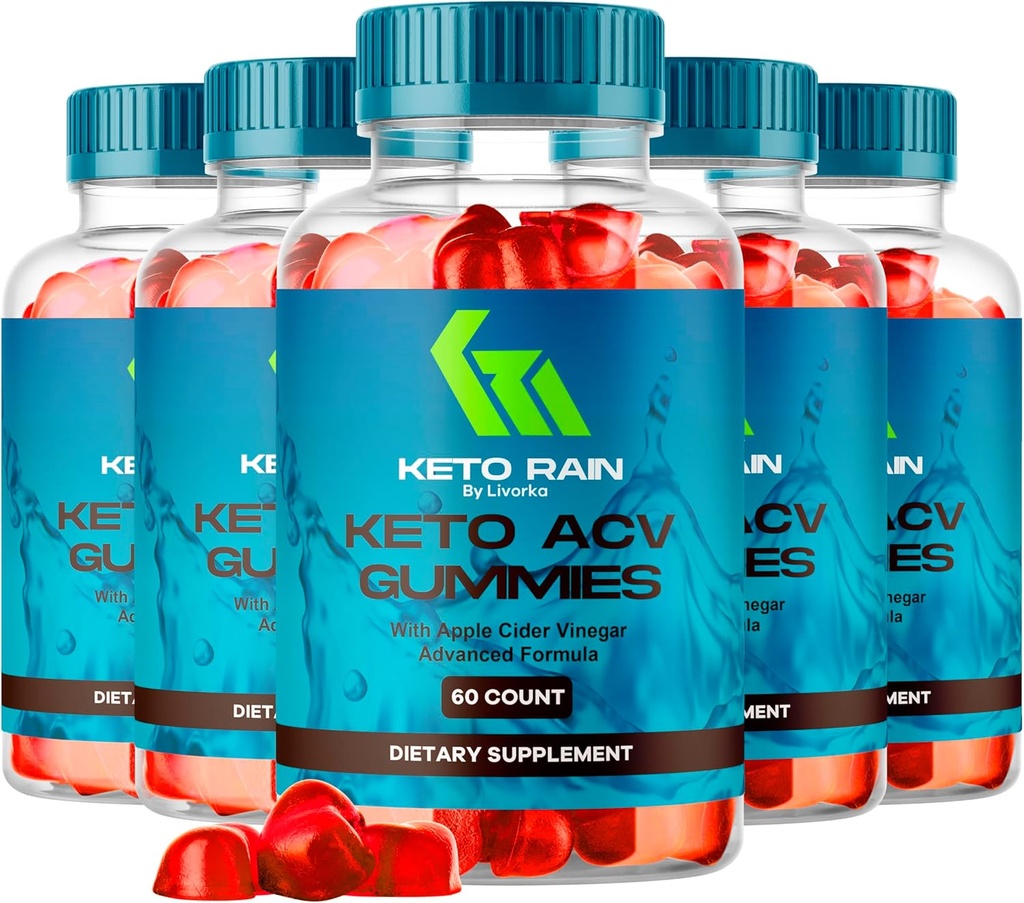 (5パック) Keto Rain Gummies - Keto Rain Advanced ACV Gummys、Keto Rain ACV Gummy 1050MG - All Natural Keto Rain Apple Cider Vinegar、KetoRain ACV Gummy、300 Gummies for 5ヶ月