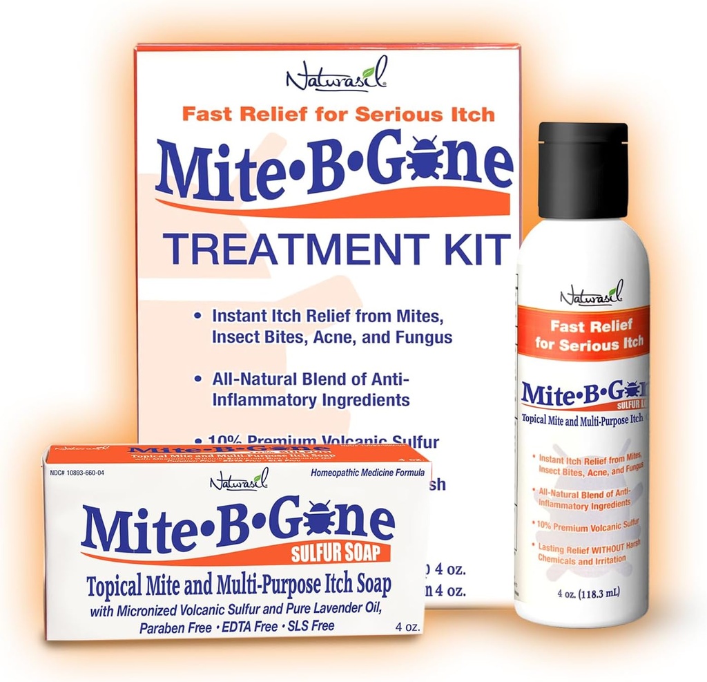 Mite-B-Goneによるマイトトリートメントローション&ソープ | くにく・くま・皮膚の赤み・かゆみ・不快感・ロサセア | お子様や大人に安心| トリートメントキット