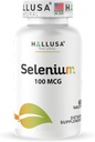 Hallusa Natural - Selenium 60錠、抗酸化剤、免疫サポート、心臓の健康 - 60日の供給