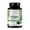 EMERALD LABS のエルダーベリー プラス - 消化管 & ヨーロッパのエルダーベリー エキスと免疫 サポート, ビタミン C として PureWay-C & Albion のケレート亜鉛 - ビーガン & グルテンフリー - 60 野菜カプセル (30 日供給)