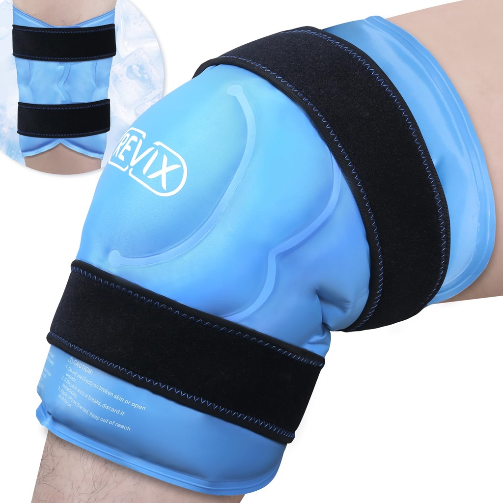 REVIX 20 '’ XXXL Knee アイスパック 包囲, 脚の不快感の軽減のための余分な大きなアイスパック, 冷たい圧縮療法, バックのための再使用可能なアイスラップ, 肩のリラックス, ポストワークアウトの回復