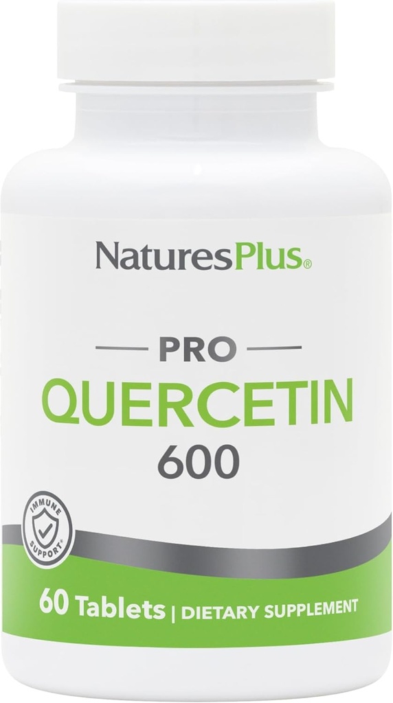 Natures Plus PROケルセチン600mg - 60錠 - 非GMO、ビーガン&グルテンフリー - 60サービング