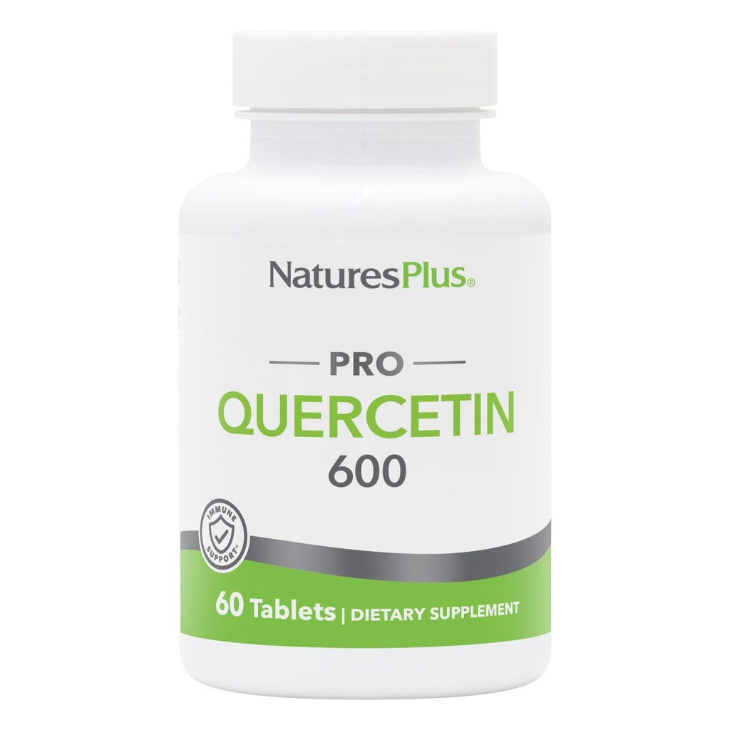 Natures Plus PROケルセチン600mg - 60錠 - 非GMO、ビーガン&グルテンフリー - 60サービング