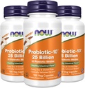 NOW Foods Probiotic-10 25 Billion、100 カウント(パッケージ3)