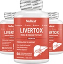 NuBest LiverTox - プレミアム肝健康フォーミュラ - 肝臓のクレンジング、デトックス&修理 - ミルクのクレンジング、コリン、ビート、ターメリック、アーティチョーク&タンポ - 3パック  3ヶ月の供給