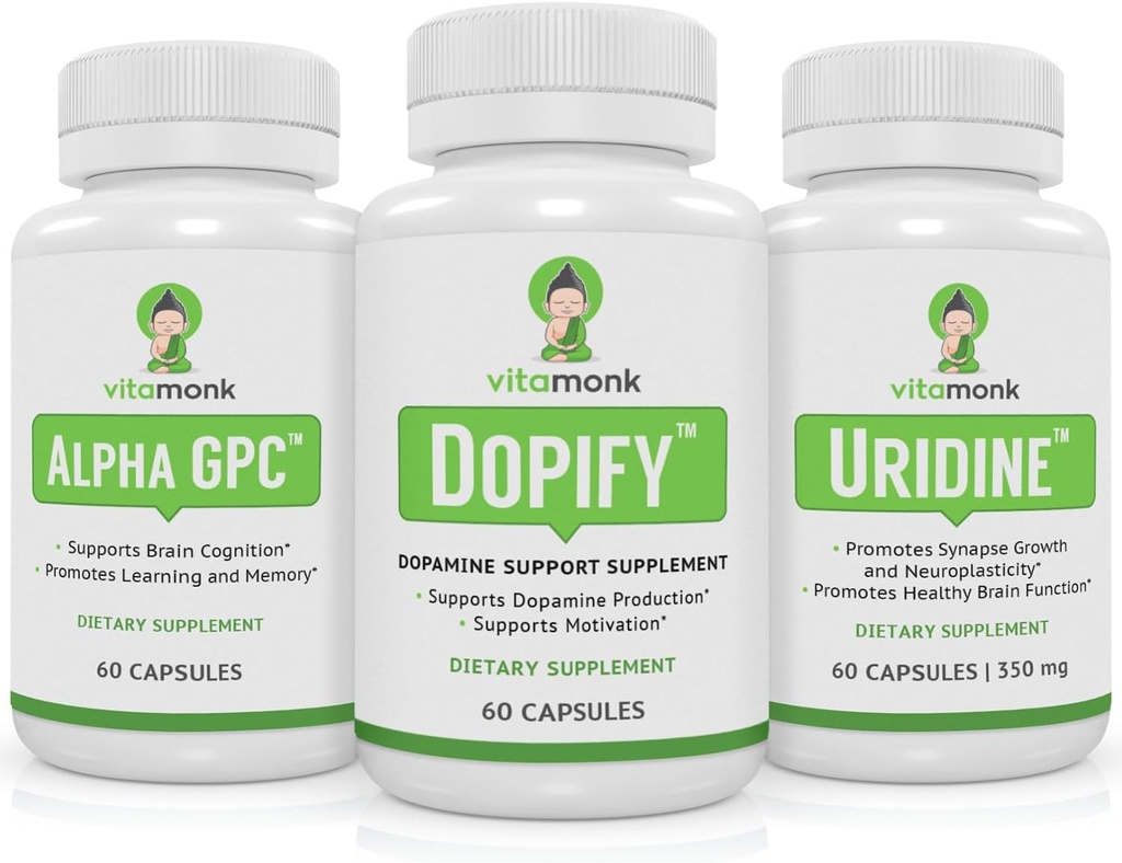 Dopamine サポート補足はアルファGPCおよびUridineとPaired - Neuro BoostのDuo
