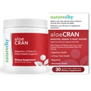 NatureCity AloeCran - クランベリーパウダーサプリメントとピュアアロエベラブレンド - 消化および尿の健康のための砂糖フリーファイバーコンボミックス - ガット&メタボリック健康サポート - 30日の供給