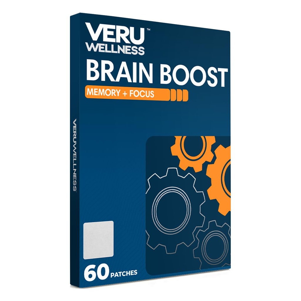 Veruウェルネス脳ブースト認知パッチ - 毎日の記憶、 Altertnessとフォーカス脳サポート - Ginko Bilboa、Rhodiola Rosea、MCT(60日)