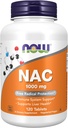 NOW食品サプリメント、NAC(N-アセチル-Cysteine) 1,000mg、フリーラジカル保護*、120錠