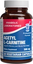 ALCAR Acetyl L-Carnitine 500mg - High Potency L Carnitine Supplement for Nerve Brain Memory Energy and Focus Support - Vegetarian Non-GMO & Made in The USA in cGMP Facilities - 30 Servings