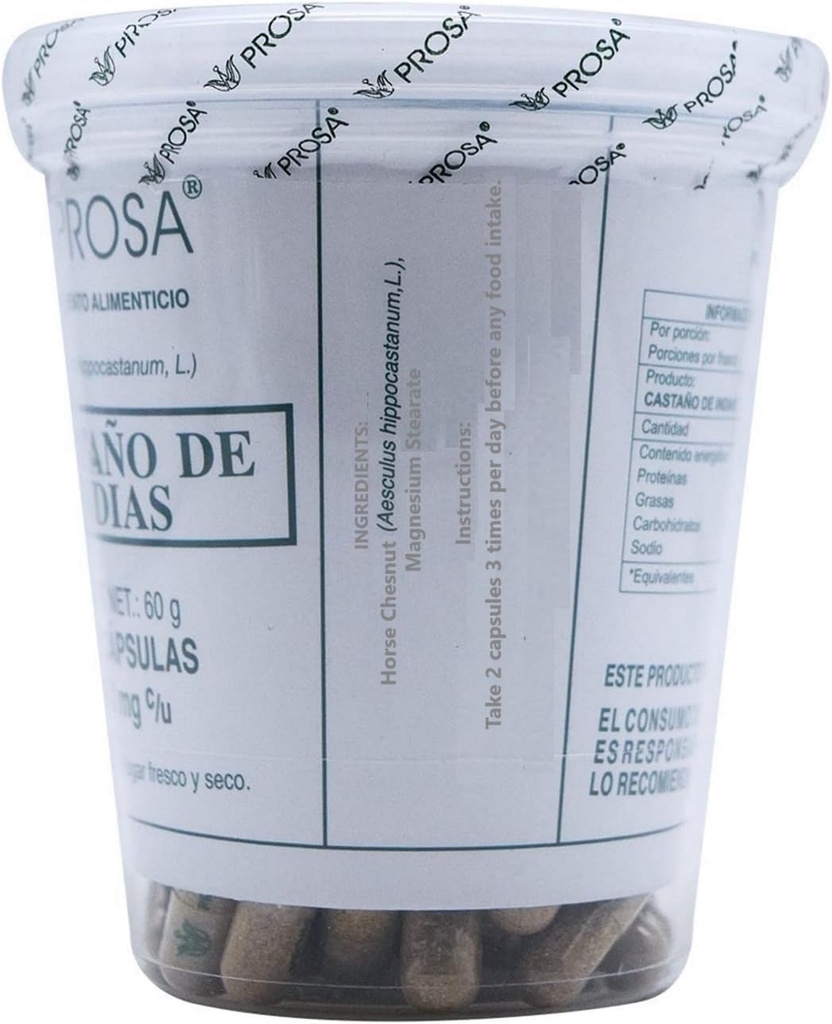 馬の栗、プロサ、150のカプセル