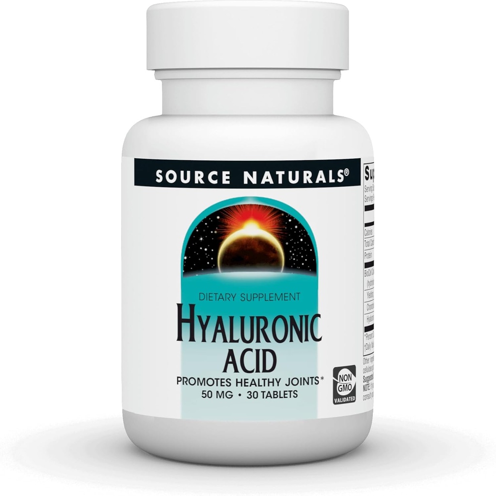 Source Naturals Hyaluronic Acid, 50mg, 30 Tablets