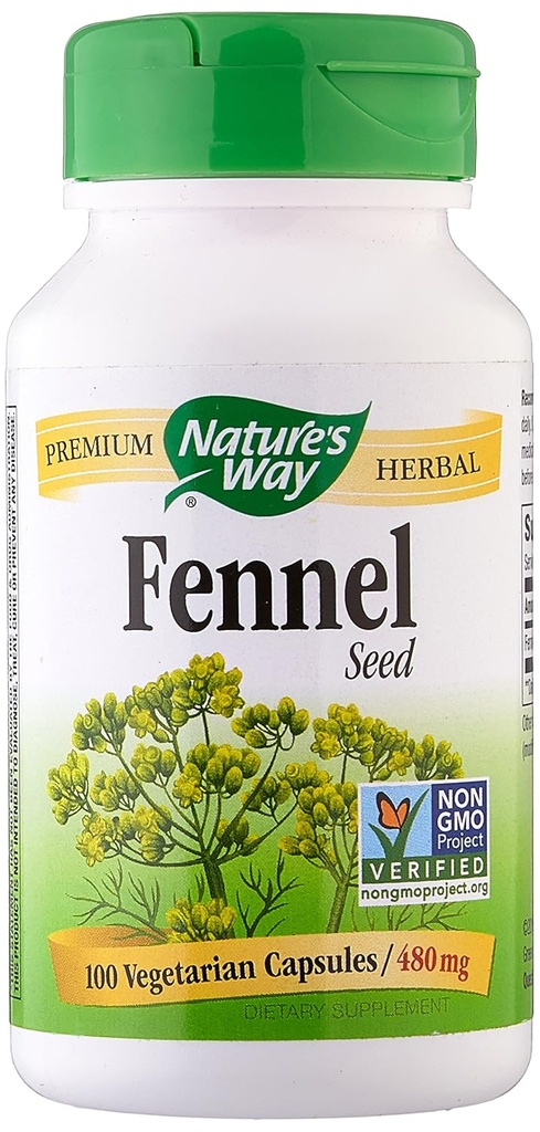 Natures Way Fennel Seed Vegetarian Capsule, 100 ct