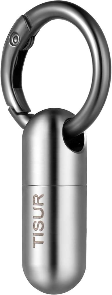 TISURマイクロKeychainの丸薬のホールダー、チタニウムの丸薬の場合の防水丸薬の容器、旅行財布のポケットのための携帯用小さな丸薬のオルガナイザー