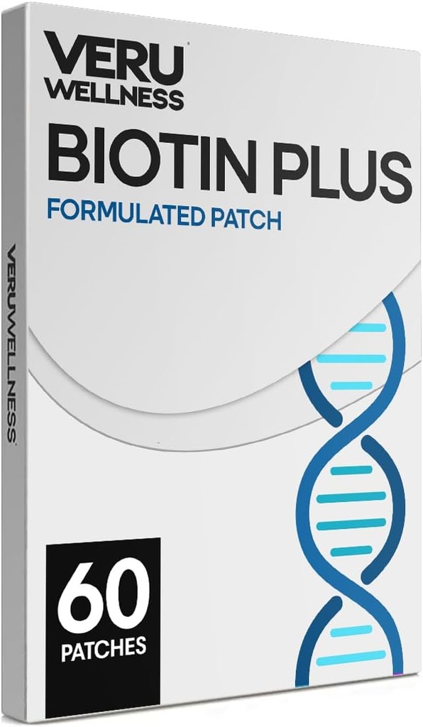 Veru Wellness Biotinプラスデイリーパッチ - B7、コラージュ - 自己接着タイムリリースパッチ(60日)