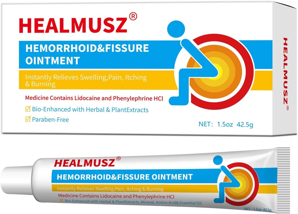 4%のリドカインのクリームが付いているHEALMUSZの急速な救助の痔核のクリームおよび苦痛(1.5のoz)の速い代理の救助のための0.25% Phenylephrine HCI