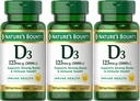 Nature's BountyビタミンD3 125 mcg-5000 IU ソフトジェル、最大強度150 ea(パック3)