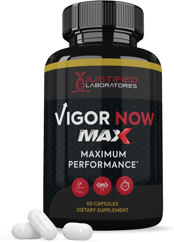 Justified Laboratories Vigor Now Max 1600MG Men's Health Formula 60 Capsules