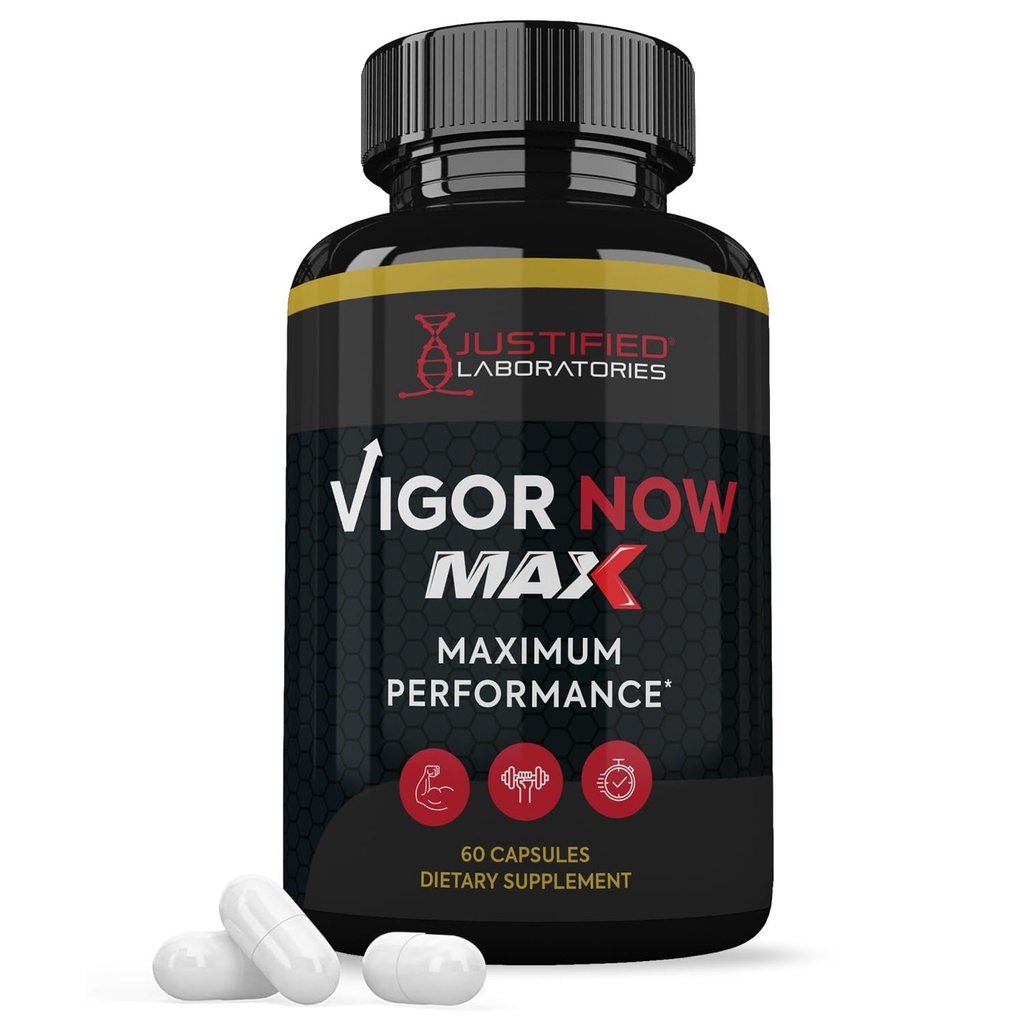Justified Laboratories Vigor Now Max 1600MG Men's Health Formula 60カプセル