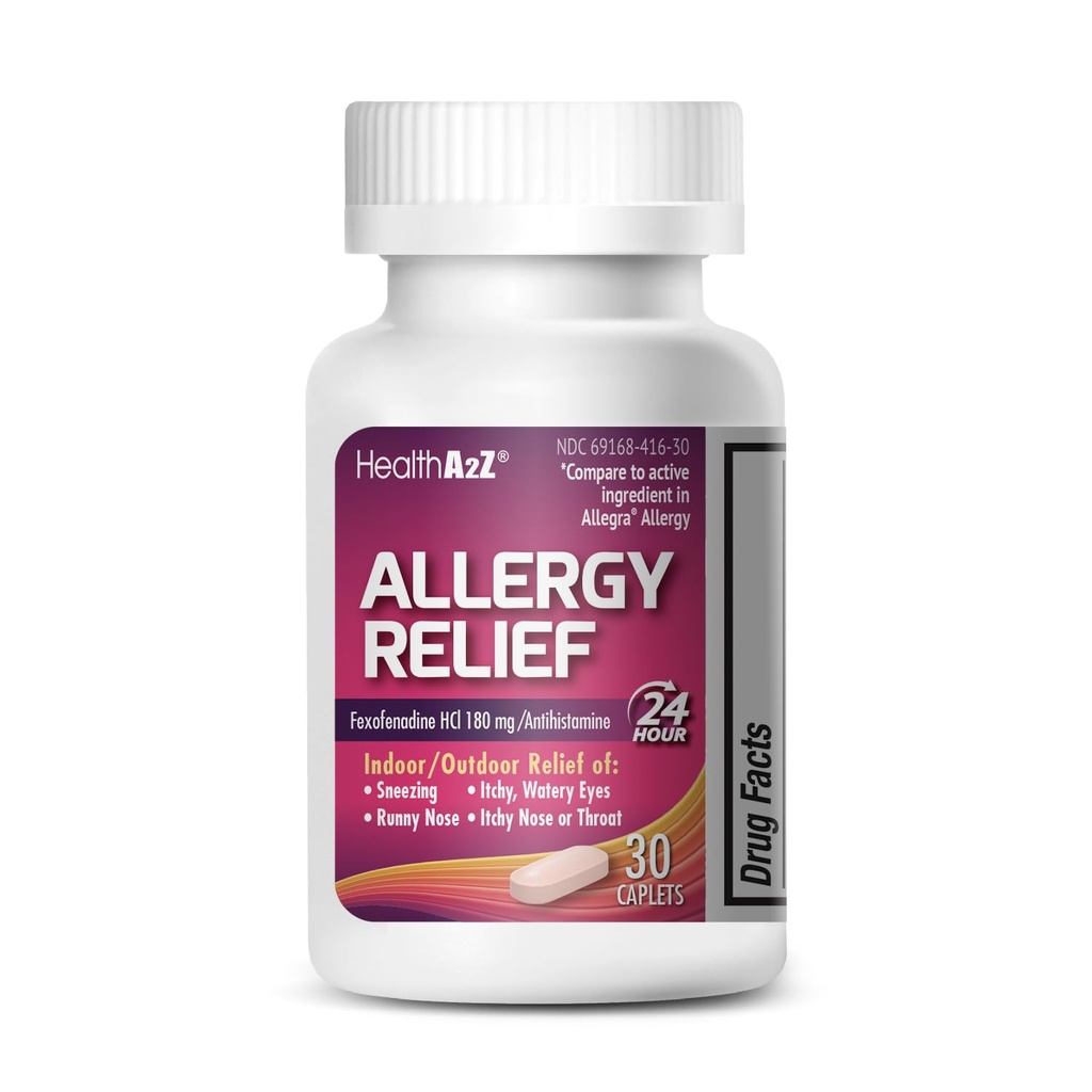 HealthA2ZのFexofenadineの塩酸塩180mgのアレルギー救助のためのAntihistamine、24Hourアレルギー救助のためのAntihistamine(1)のパック)