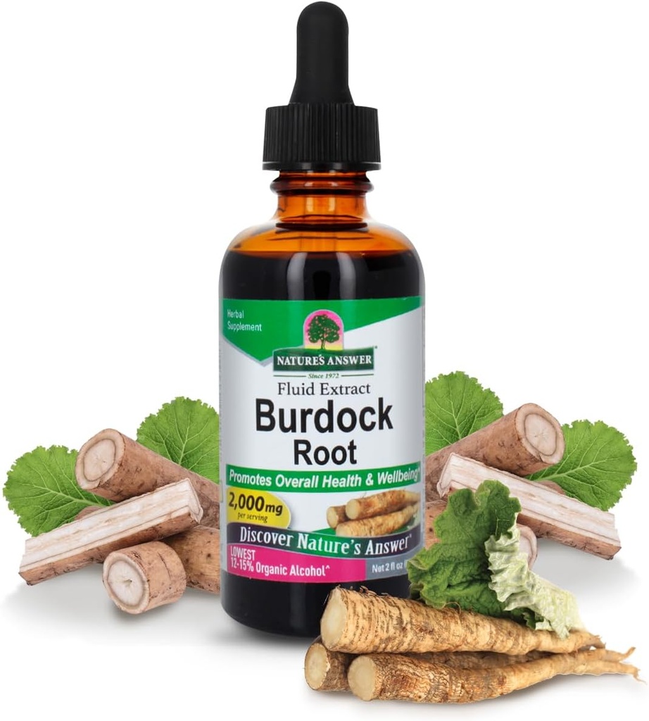 Nature's Answer Burdock Root | Herbal Supplement | Super Concentrated | Promotes Overall Health & Well-being | Low Alcohol & Gluten-Free 2oz