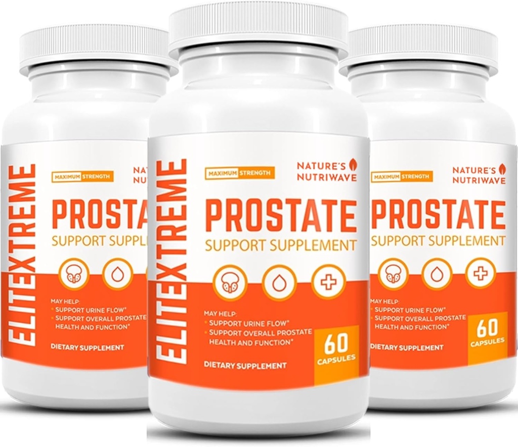 EliteXtreme健康サプリメント - 自然処方とソーパルメット、植物ステロール、亜鉛、ビタミン | 非GMO、米国製、60カプセル、3ヶ月の供給