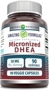 Amazing Formulas Micronized DHEA Supplement | 50 Mg Per Serving | Veggie Capsules | Non-GMO | Gluten Free | Made in USA (1 Pack, 90 Count)