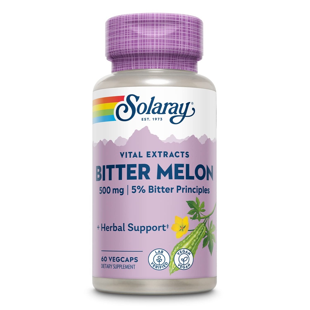 SOLARAY ビターメロン フルーツエキス 500mg 5% ビター 原則 | ラボ検証 | 60 VegCaps