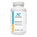 XYMOGEN MedCaps T3 - ビタミン+ハーブ - セレン、亜鉛、ビタミンE + C、アッシュワガンダ、ググルエキス、およびイオジンサプリメント(120カプセル)と甲状腺機能サポート式